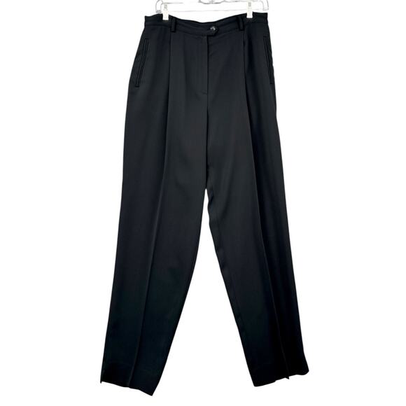 Garfield & Marks Sydney Trouser Black Pleated Corpcore‎ Style Pants Size 10 - Picture 1 of 7